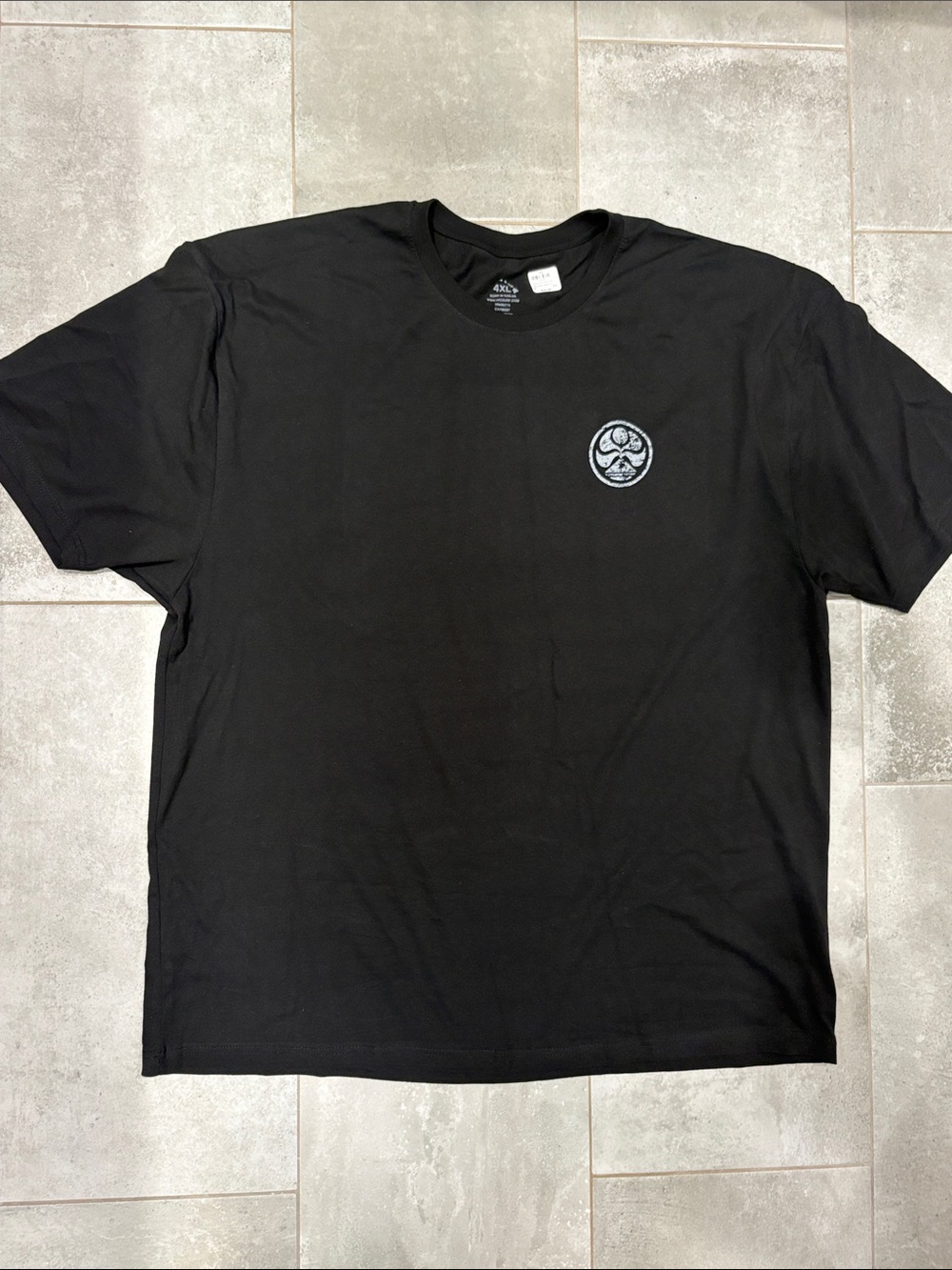 HIC Men's Black Short-Sleeve Tshirt, 4XL